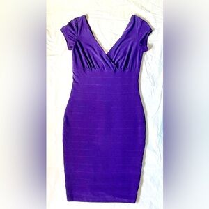 Frank Lyman Design Vibrant Purple Bandage Dress sz Small